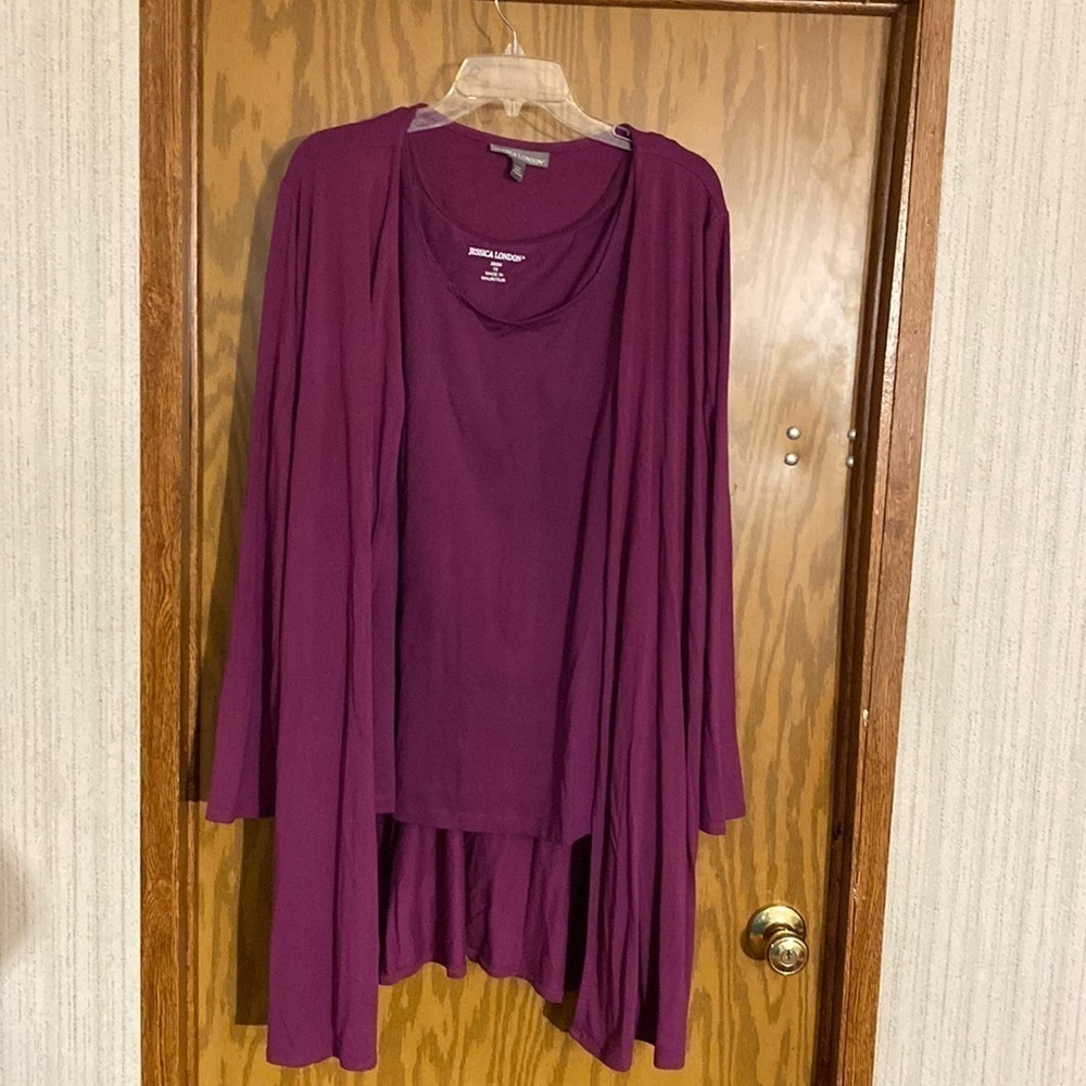 Jessica London Tank with Long Sleeve Cardigan 22/24 (BO)